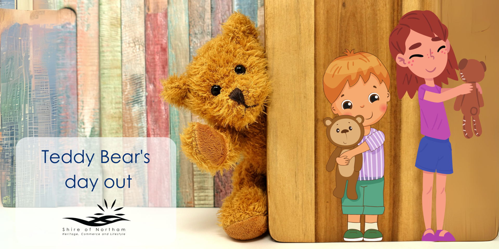 Teddy Bear peeking around a door