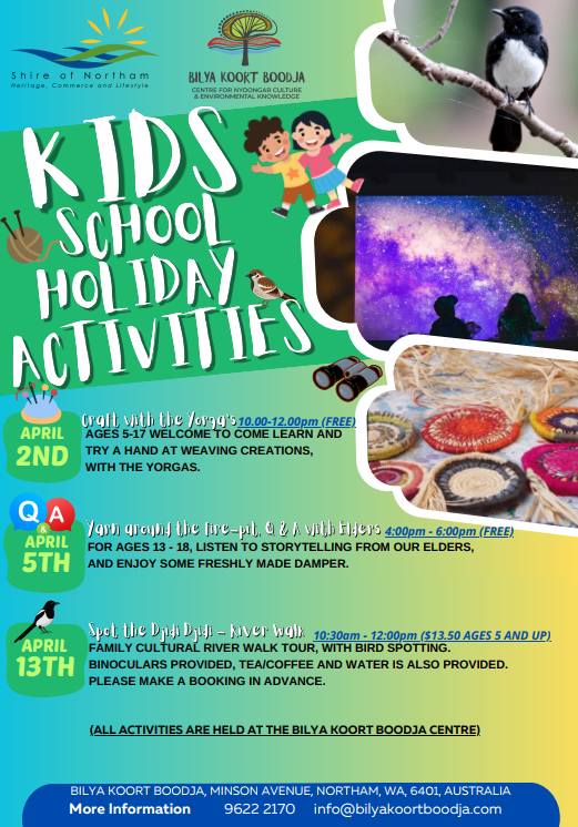 Northam Holiday Activities - Craft With The Yorga's 5 - 17 years