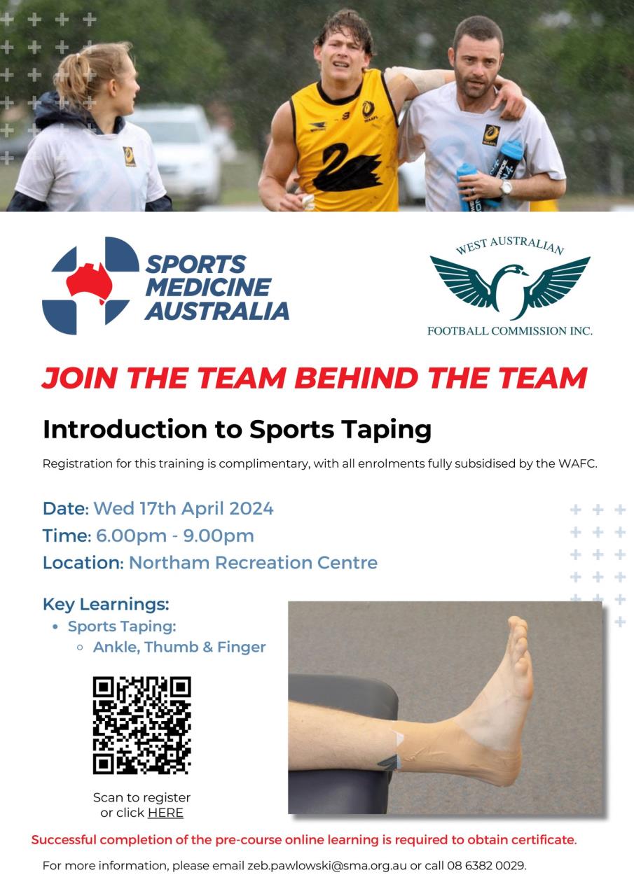 Calling All Sports Clubs -Introduction To Sports Taping