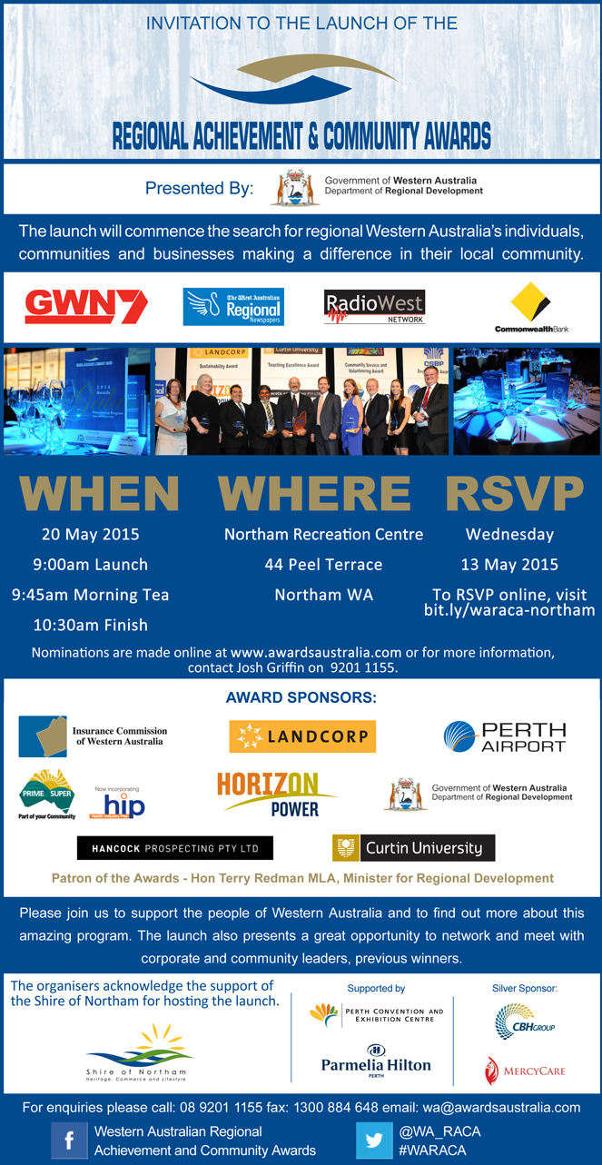 2015 Regional Achievement & Community Awards 2015 Regional Achievement & Community Awards
