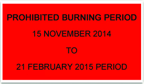 Prohibited Bruning Period Prohibited Bruning Period