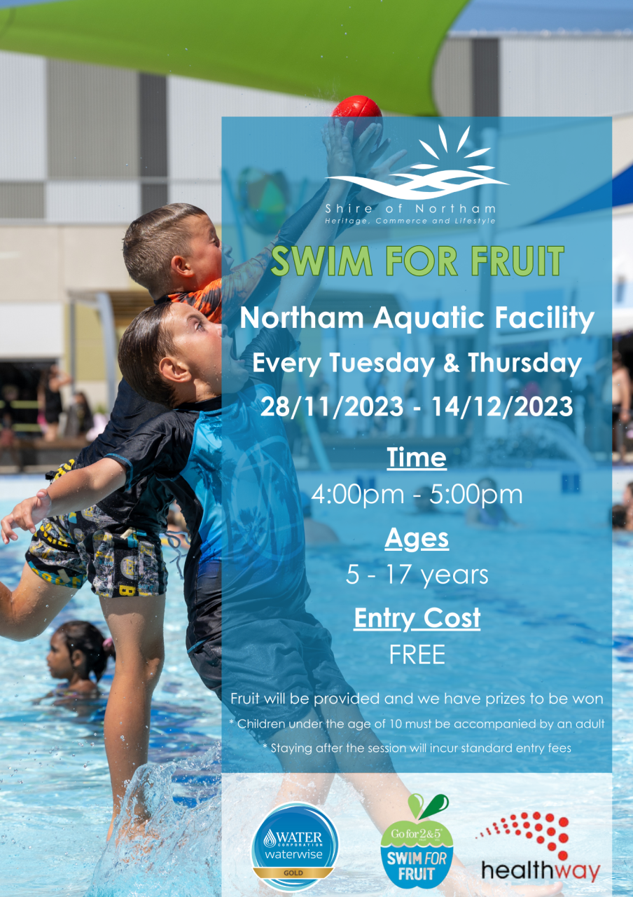 Poster for the Swim for Fruit Program