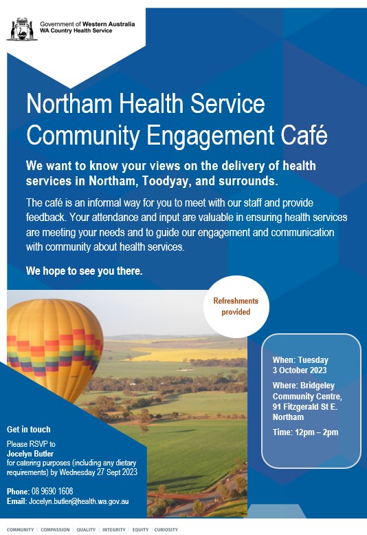 Northam Health Service Community Engagement Cafe