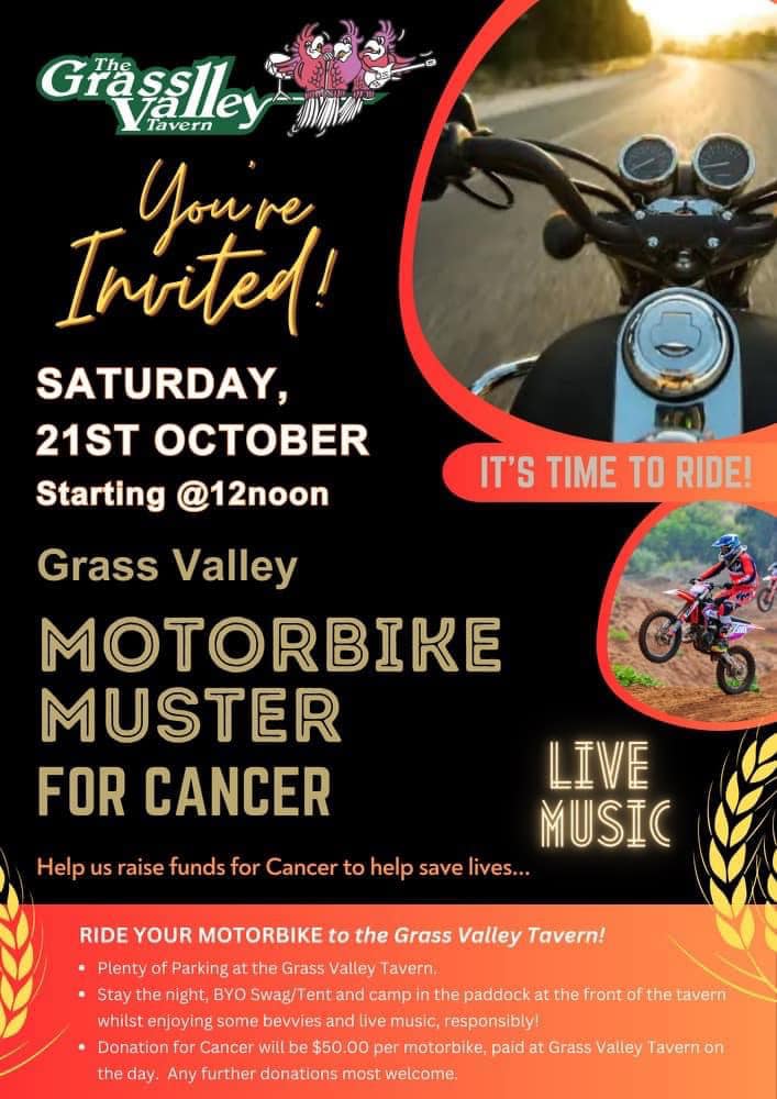 Grass Valley Tavern Motorbike Muster For Cancer