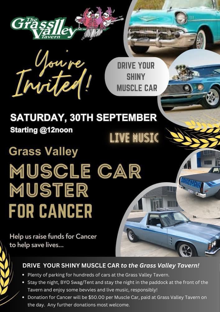 Grass Valley Tavern Muscle Car Muster For Cancer