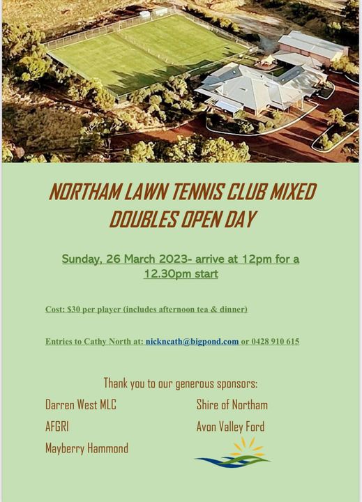 Mixed Doubles Tennis Open Day!