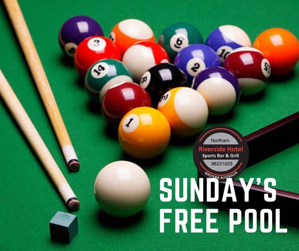 Free Pool Sunday's @ The Riverside Hotel