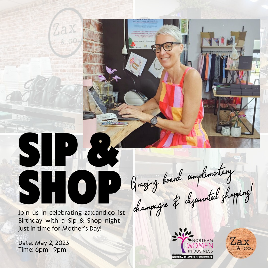 Sip and Shop @ Zax and Co