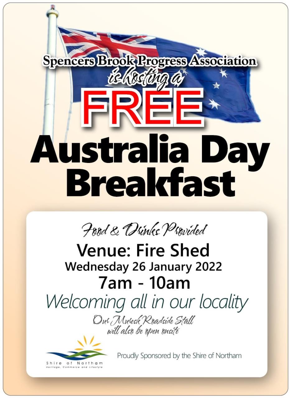 Australia Day Breakfast- Spencer's Brook